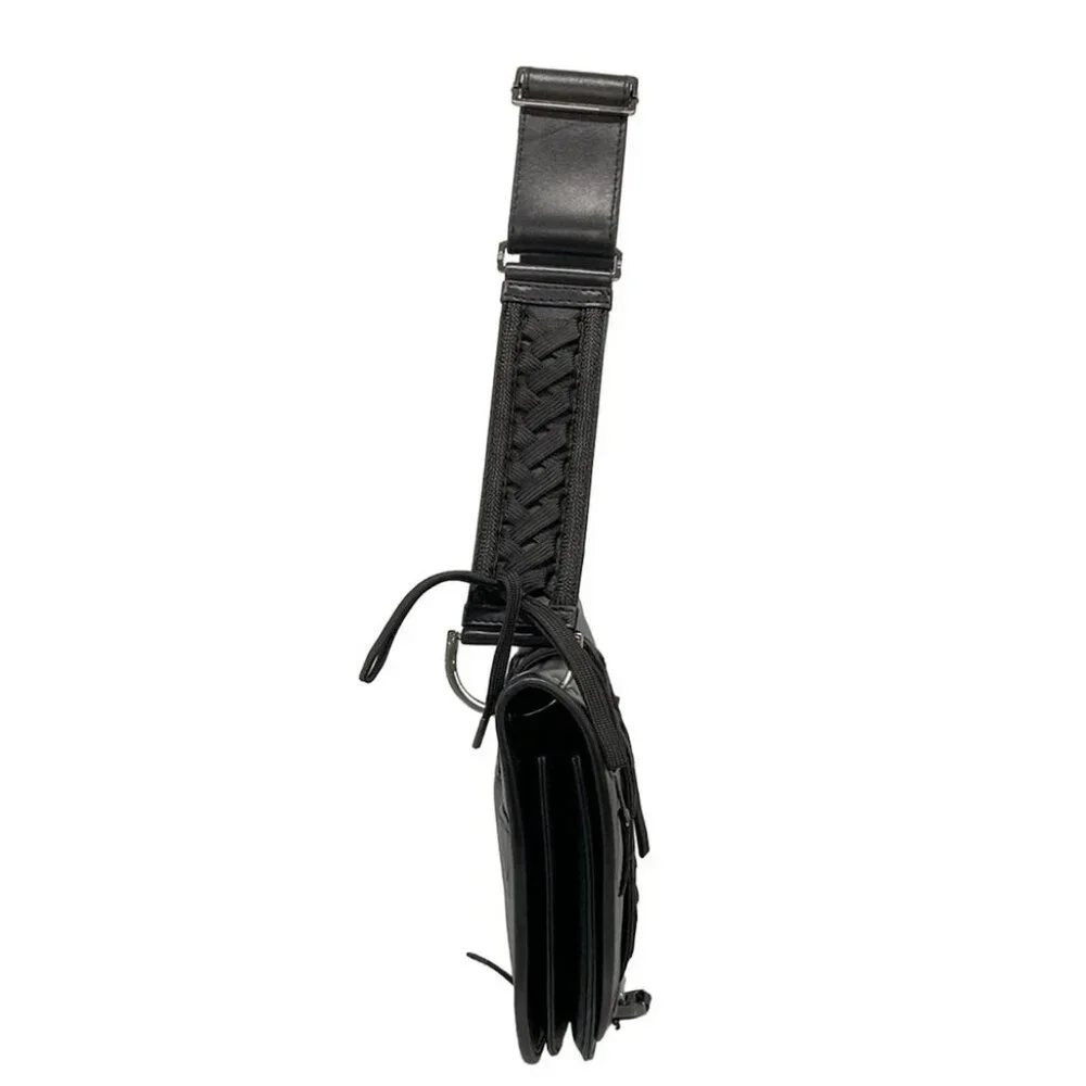 DIOR/ChristianDior Admit It - Black Leather Chemical Fiber Shoulder Bag - Picture 3 of 15